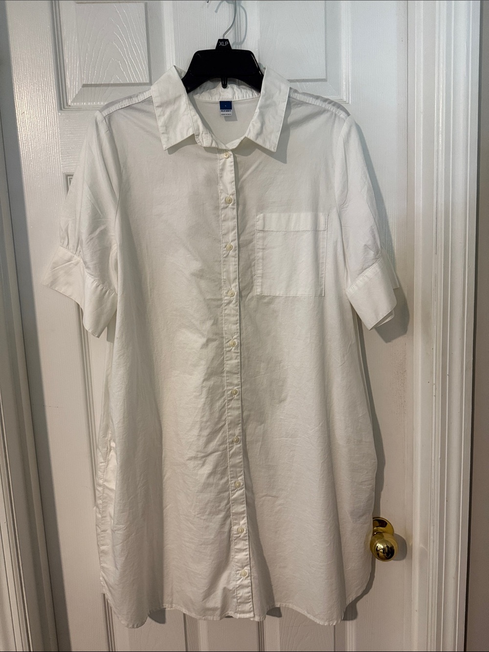 Old Navy White Midi Shirt Dress - Button Front